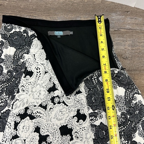 Anthropologie Eva Franco Floral Lace A-Line Skirt Size 2 - Picture 7 of 10